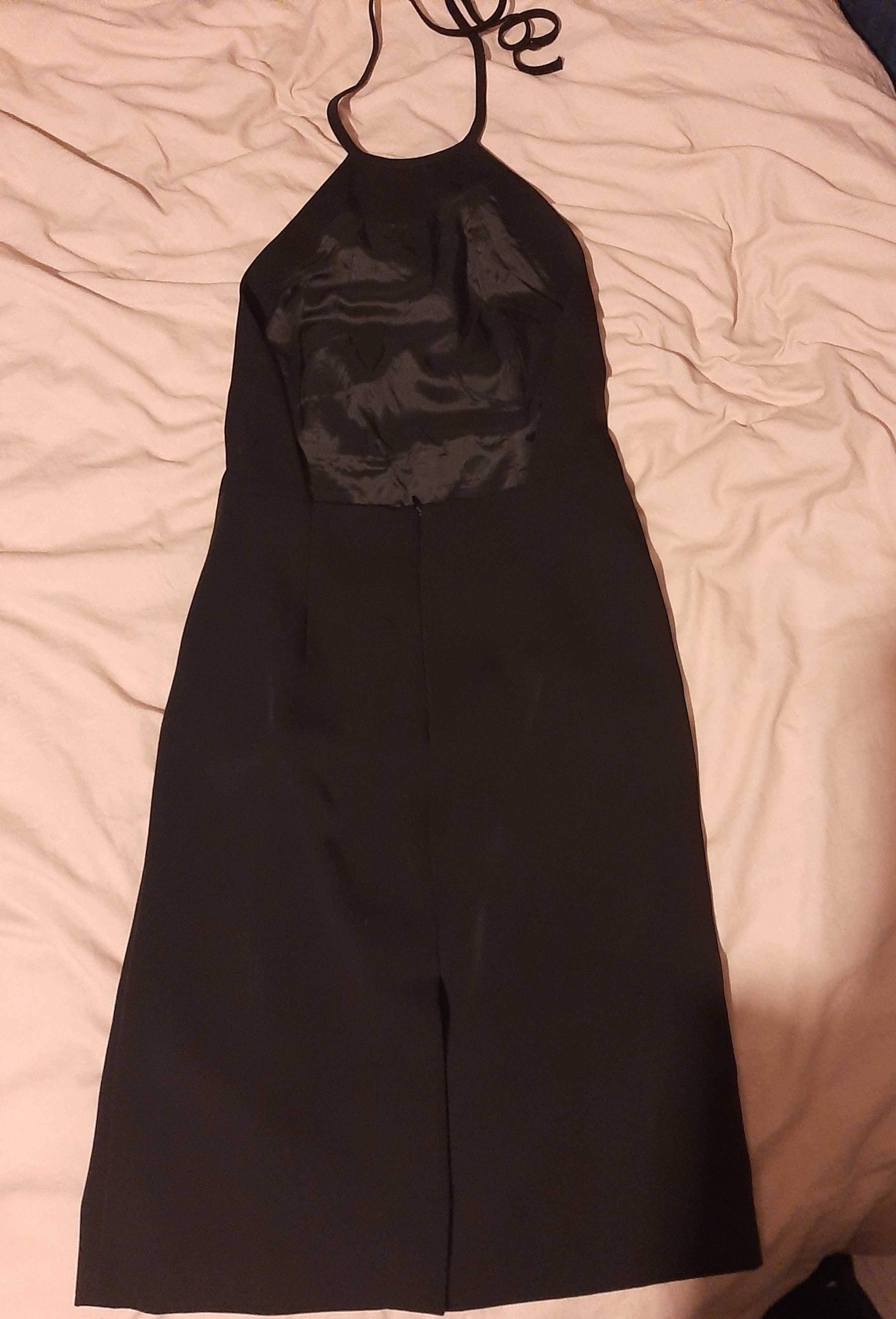 Czarna elegancka sukienka Tatuum 36 karnawał studniówka