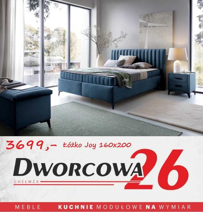 Łóżko kontynentalne Joy 160x200 ABT Meble Chełmża