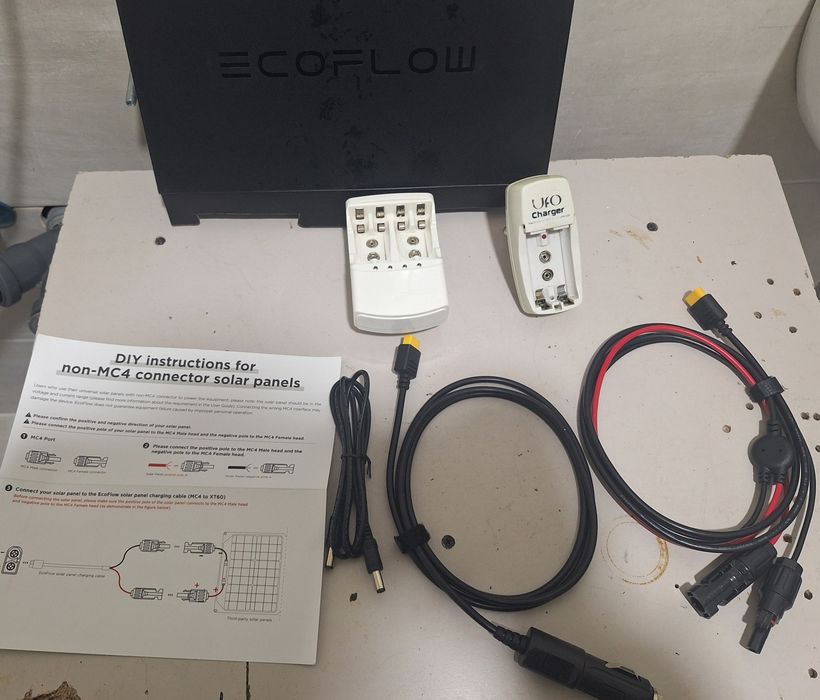 Переходники для экофло EcoFlow прикуриватель + зарядки для батареик