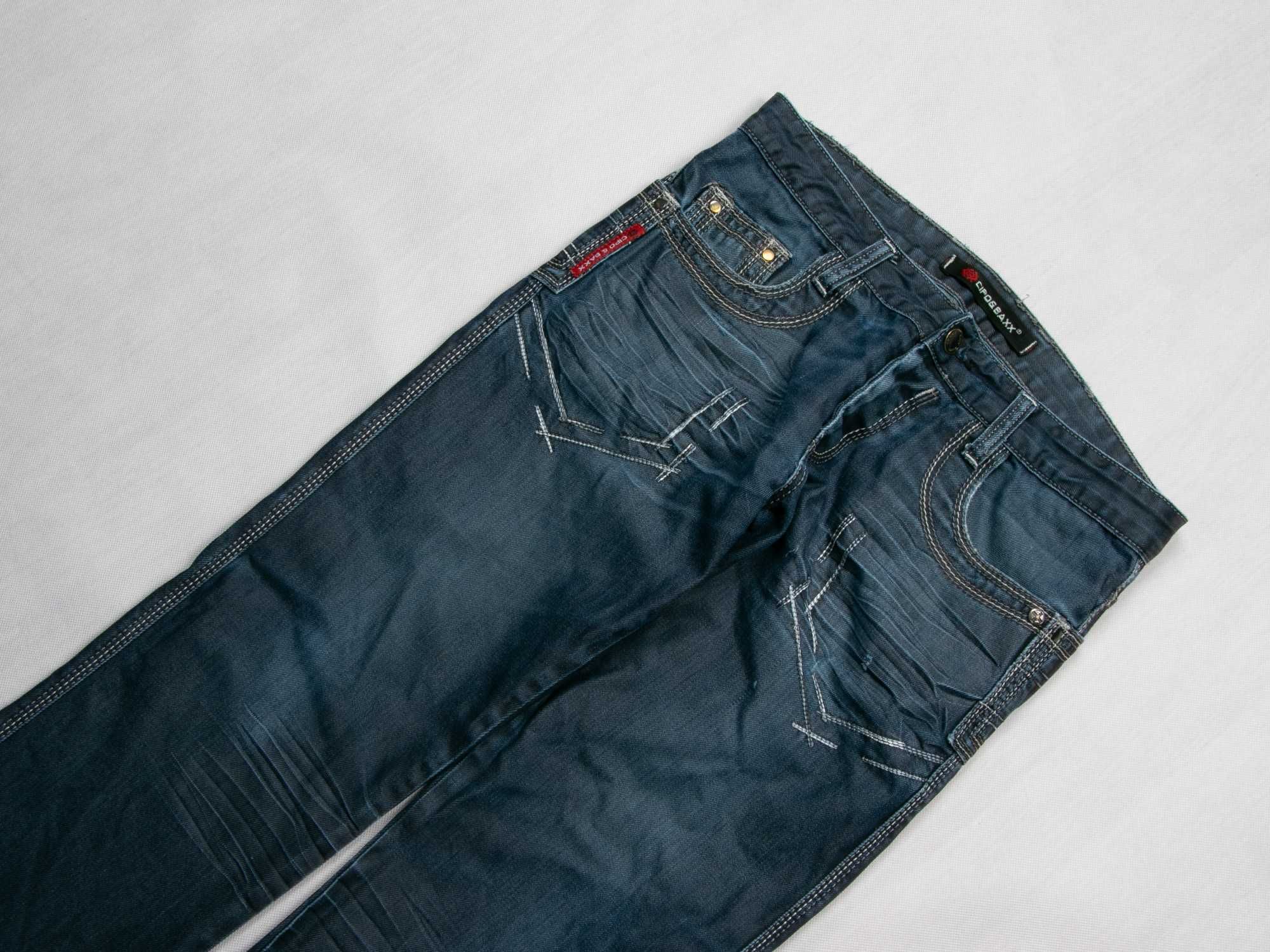 Spodnie jeansowe Cipo&Baxx 34/34us niski stan
