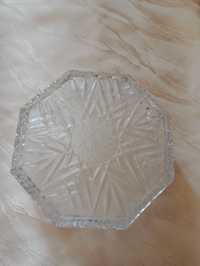 Szkło kryształowa miska ośmiokątna 18cmx8cm