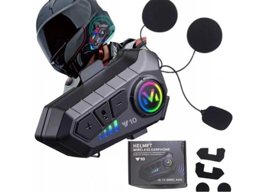 Zestaw słuchawkowy Bluetooth do kasku interkom motocyklowy