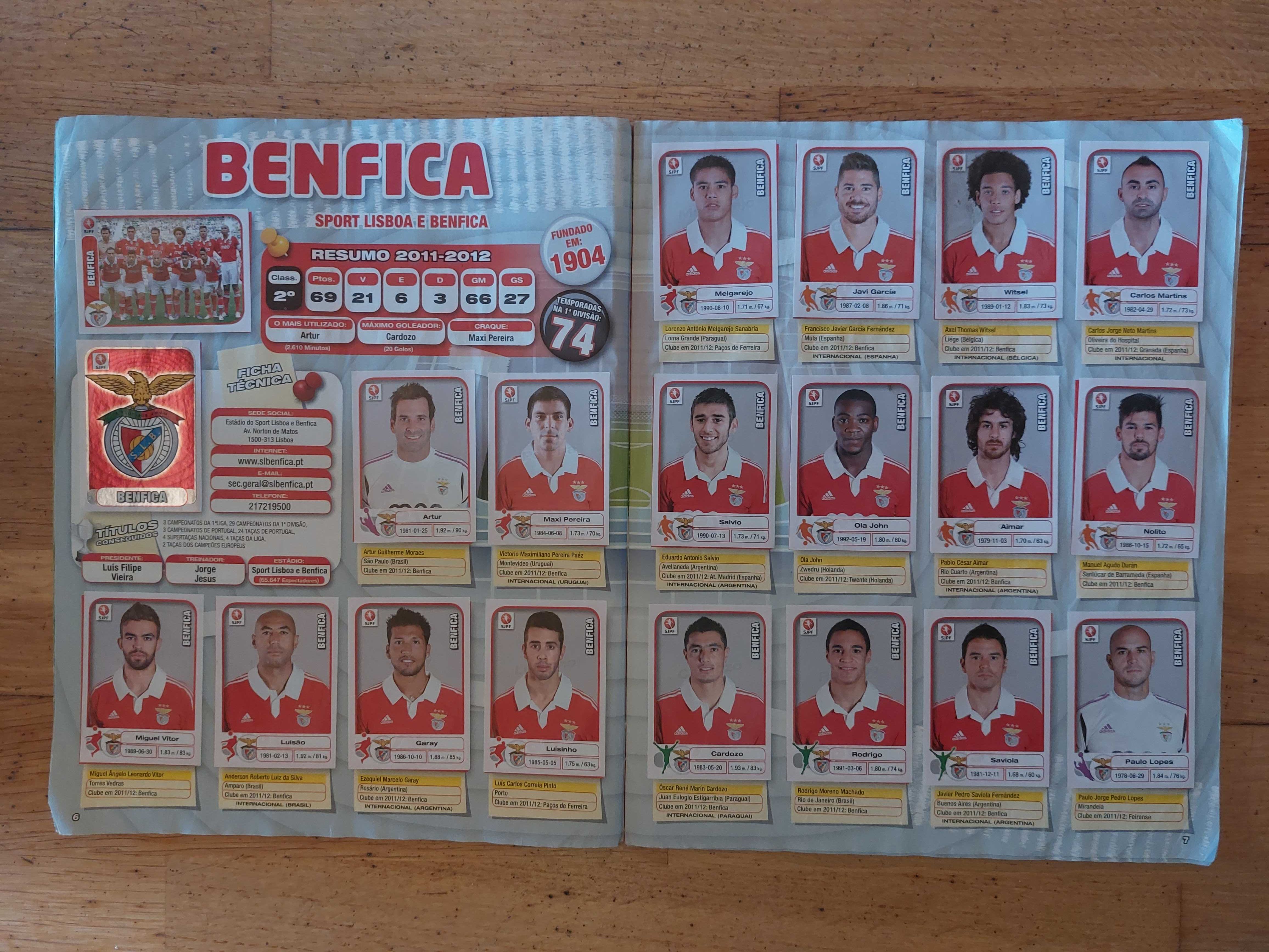 Colecção de cromos "Futebol 2012-13" - Completa