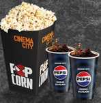 Dlugo ważny cinema city duży popcorn i 2 napoje