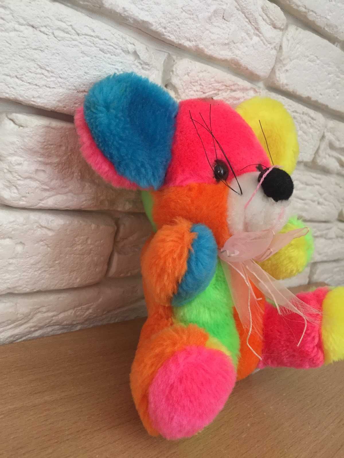 Мягка іграшка ведмідь різнокольоровий