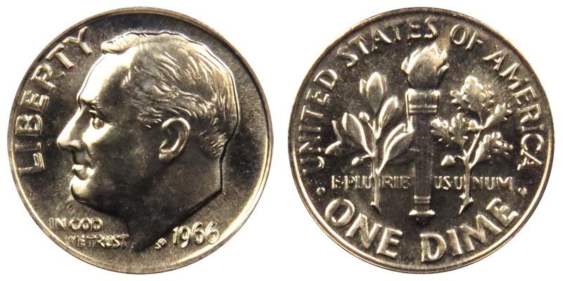 Монету ONE DIME .