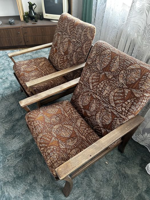 Ladne  fotele  PRL 100% bukowe Radomsko 2szt