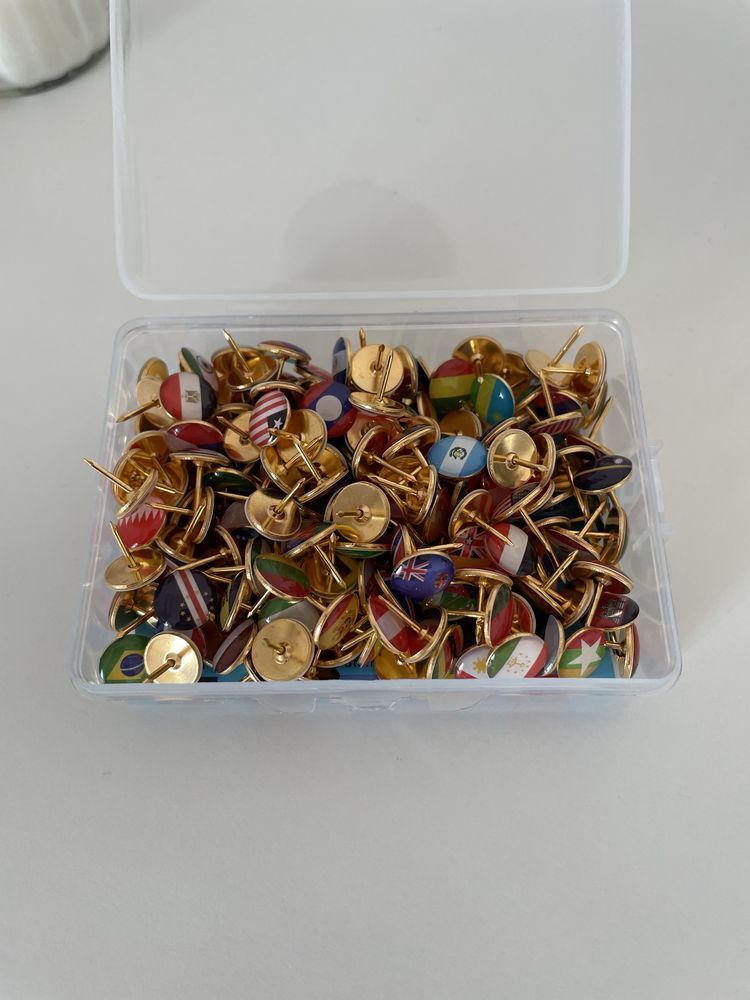 Pins bandeiras 194 paises