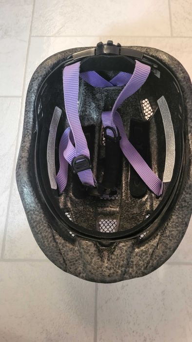 Kask UVEX dziecięcy KID 2 motyle XS 46-52cm biało-różowy