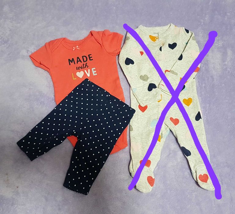 Комплект Carter's, (р.NB до 55см) набір, сет, чоловічок, боді, легенси