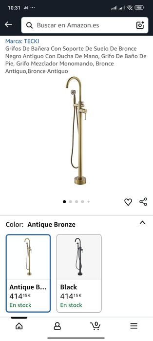 Torneira misturadora banheira de chão