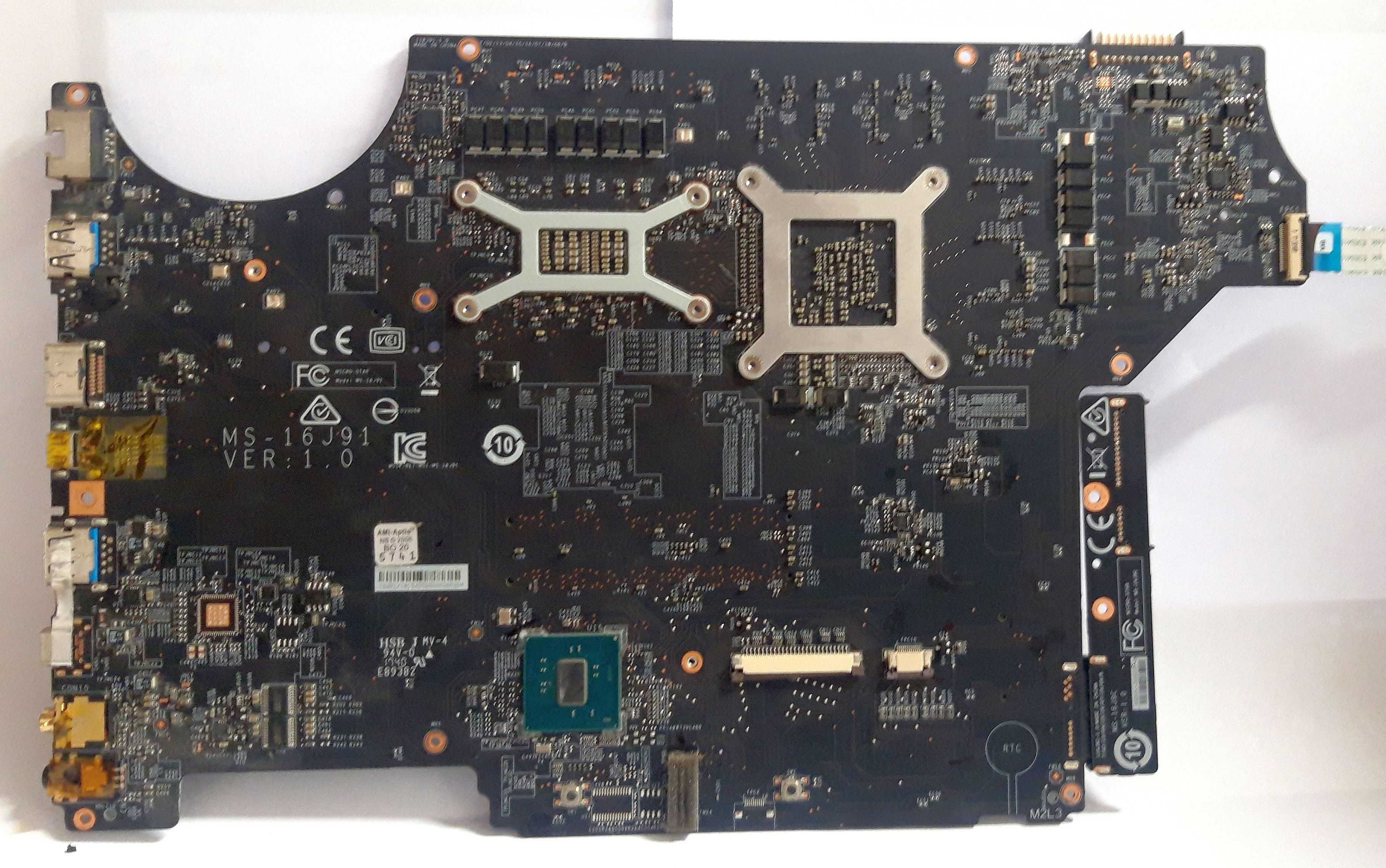 Płyta MS-16J91 Ver: 1.0 i5 GTX-1050 laptop MSI MS-16J9 uszkodzona