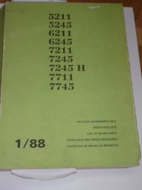 Katalog części ZETOR 5211 do 7745 opis w języku czeskim
