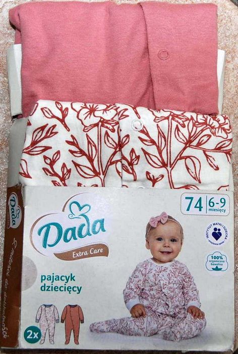 Pajacyk Dada pajacyki 74 zestaw 2szt. 100% bawełna