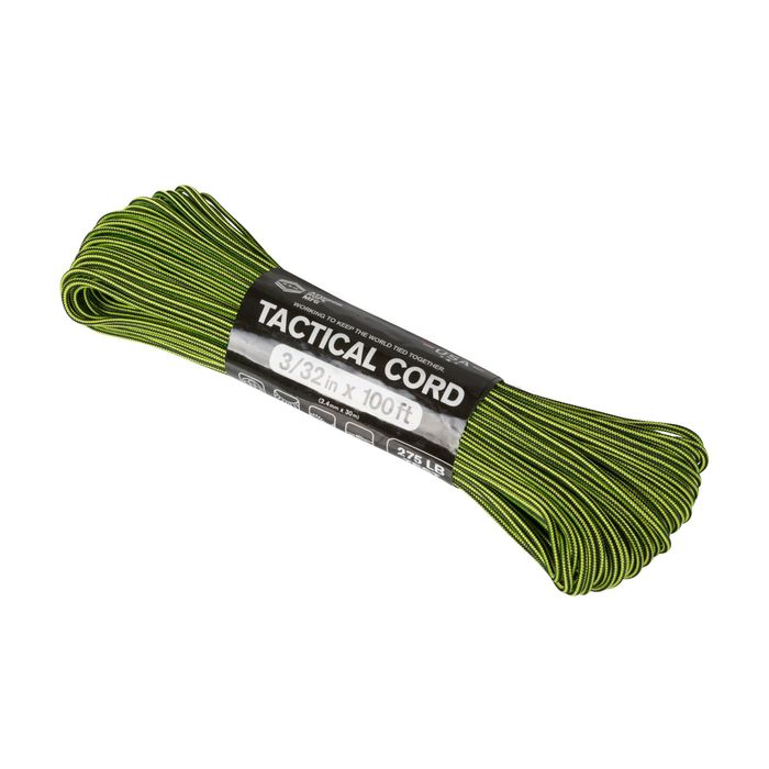 Linka Tactical 275 Cord ATWOOD (2,4mm/30 m) NEON YELLOW & BLACK STRIP