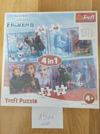 Puzzle Frozen 4 in 1 dla dziecka 4+