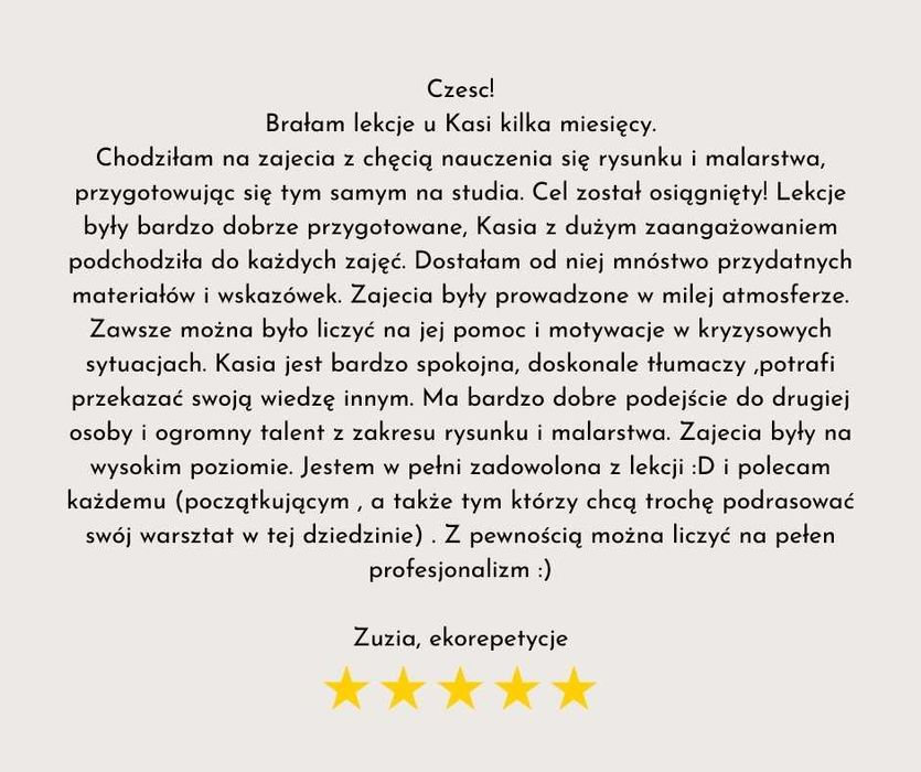 Przygotowanie do egzaminów ASP i Liceum ONLINE - rysunek, malarstwo