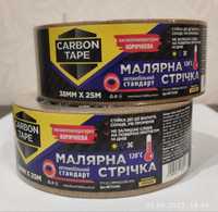 Стрічка малярна CARBON TAPE коричнева 120 градусів 38 мм x 25 м (2 шт)