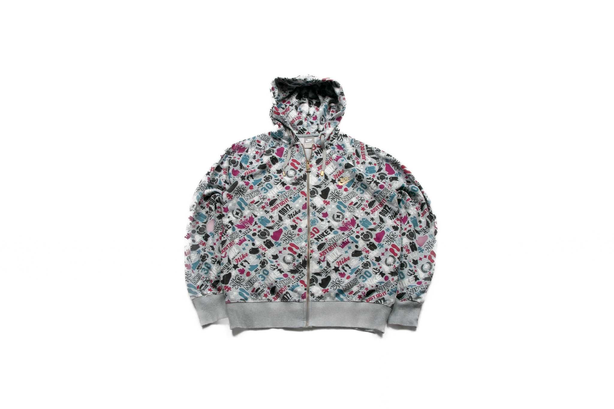 Bluza rozpinana y2k Nike monogram M/L