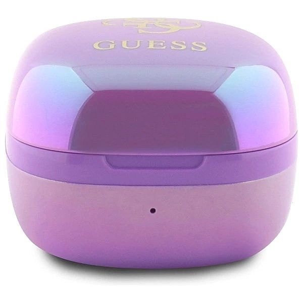 Słuchawki Guess 4G Printed Logo Bluetooth TWS + stacja dokująca - fiol