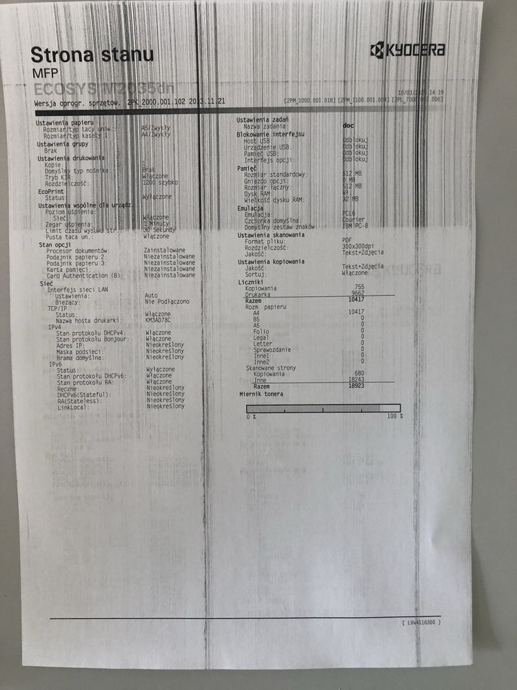 Drukarka Kyocera Ecosys M2035dn uzywana