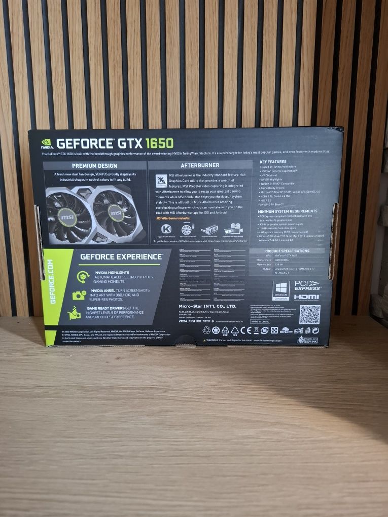MSI GeForce GTX 1650 D6 Ventus XS OCV1 4GB GDDR6