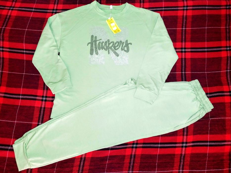 Тонкий женский летний прогулочный костюм с длиным рукавом р.52-54