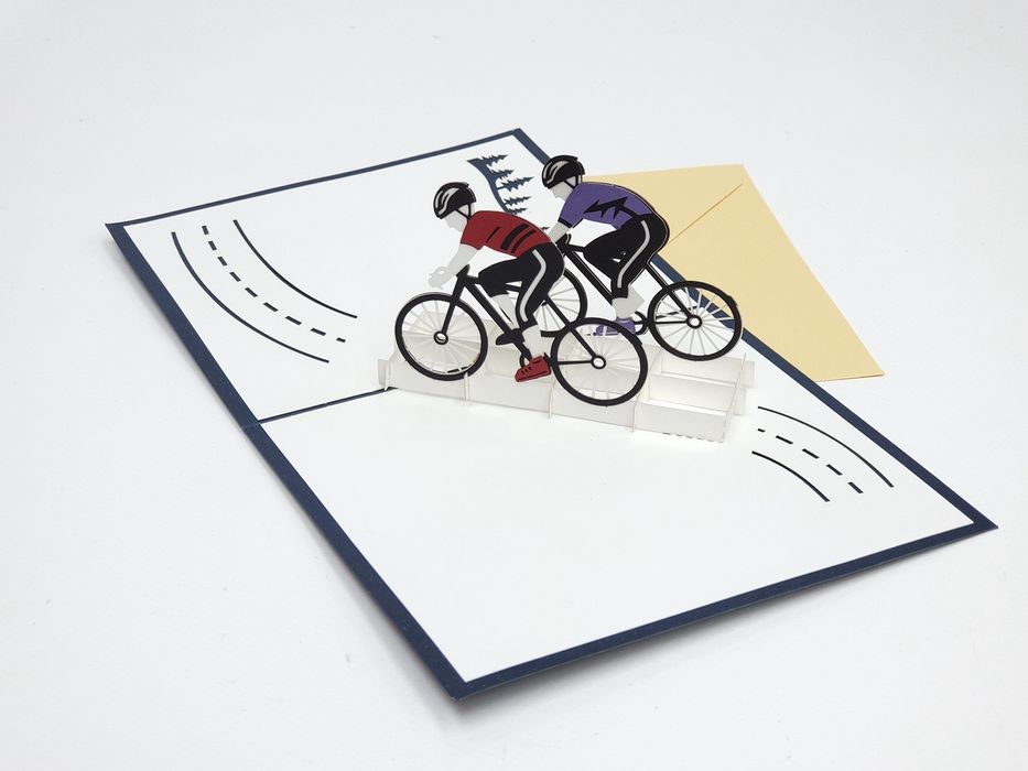 NOWA Kartka prezentowa z rowerem 3D urodziny imieniny okazja życzenia