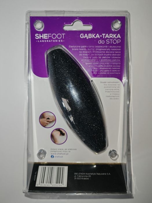 Zestaw kosmetyków do stóp Shefoot gąbka tarka plastry na pięty