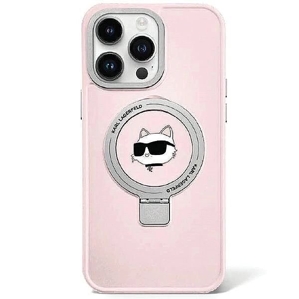 Etui Karl Lagerfeld Ring Stand Choupette Head MagSafe do iPhone 15 - r