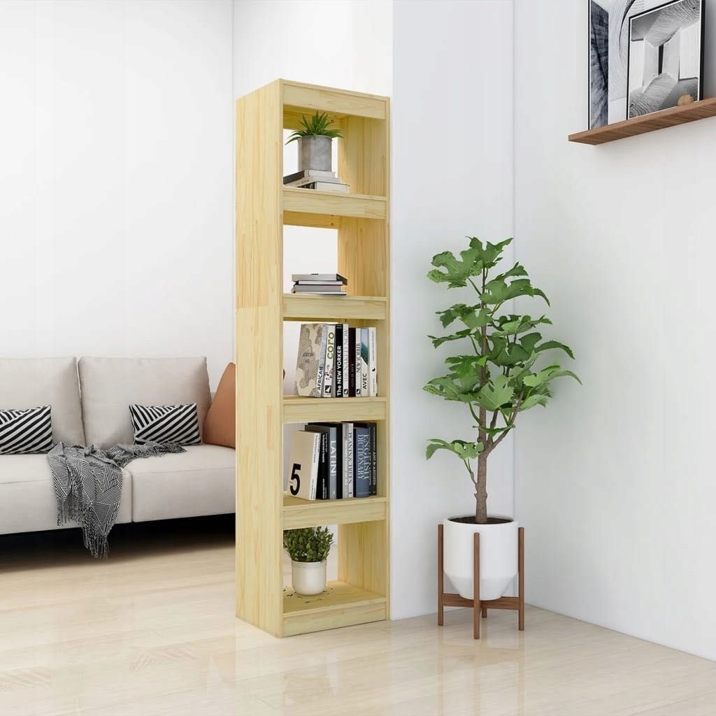 Regał na książki / przegroda z surowego drewna sosnowego 40x30x167,5