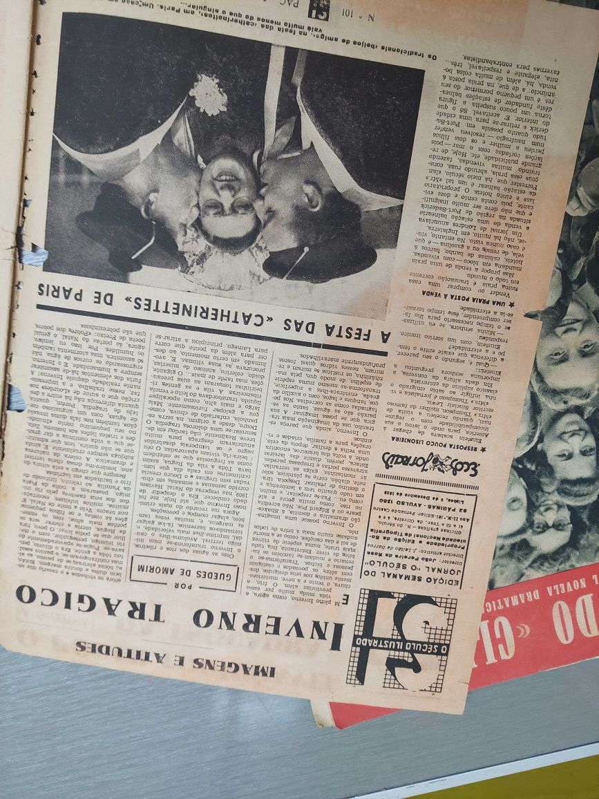 Revista antiga seculo ilustrado mocidade portuguesa feminina