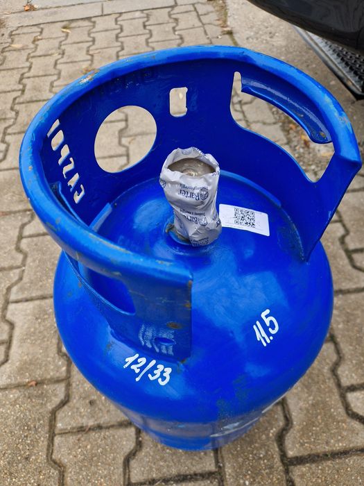 Butla gazowa gaz 11 kg pełna z kołnierzem lub bez, z plombą i legaliza
