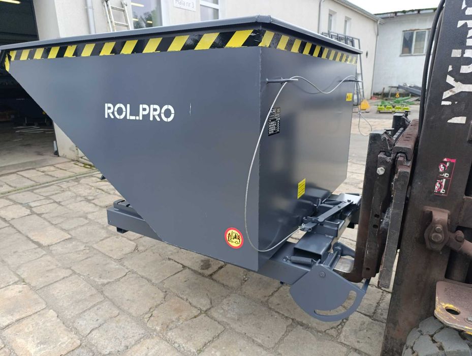 Kontener samowyładowczy/ Koleba/ Pojemnik do wózka widłowego 1500l