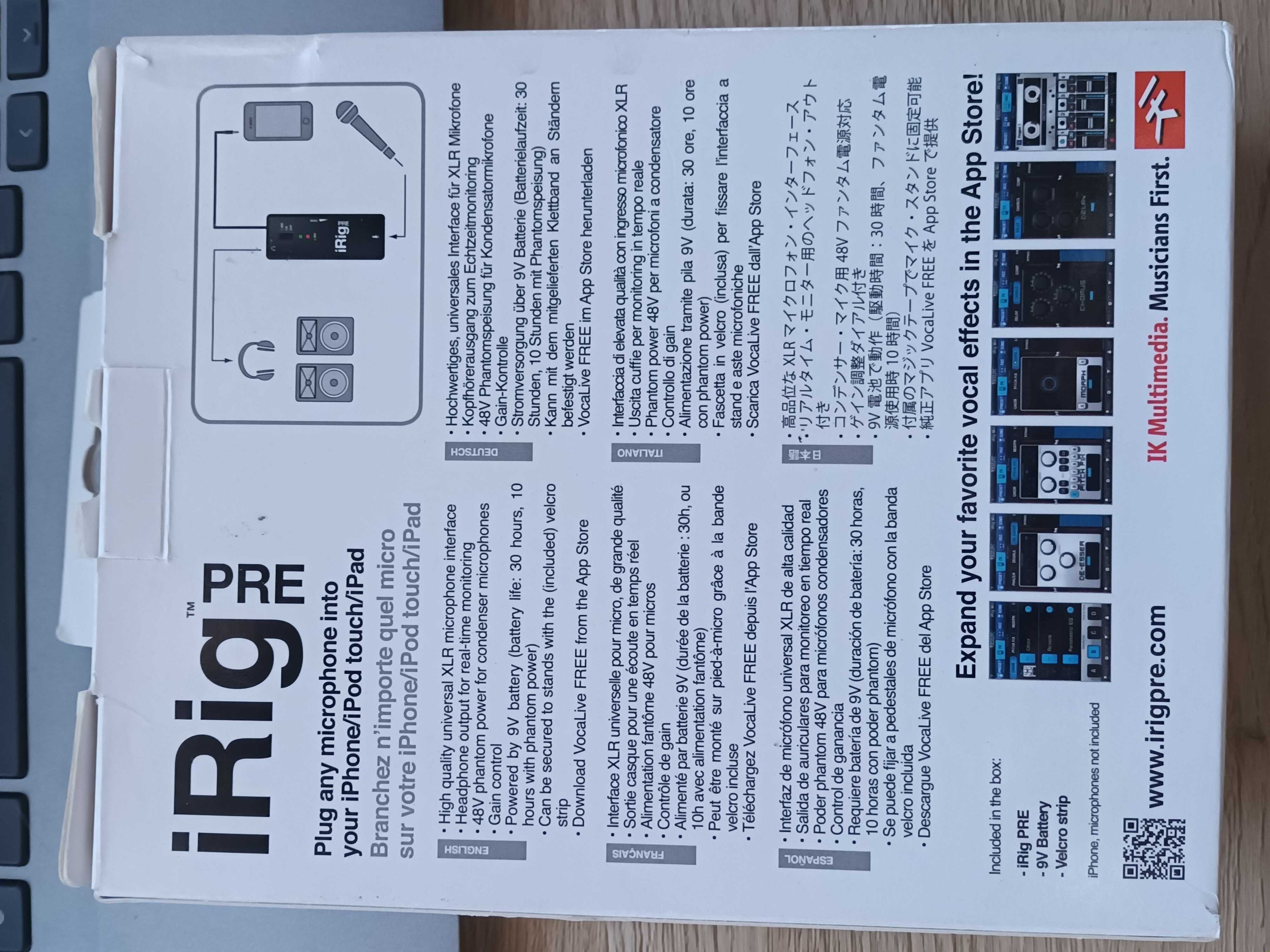 iRig PRE iPhone/iPod/iPad