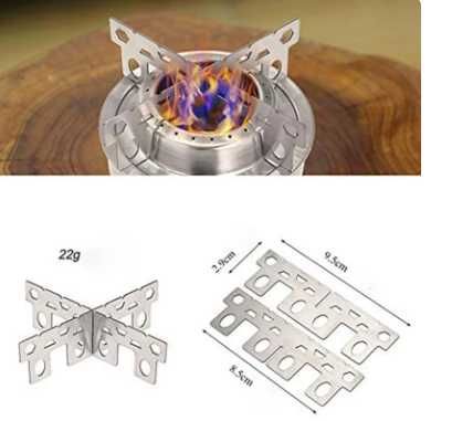 Kuchenka turystyczna  na alkohol, palnik, piecy+ zewnętrzny stojak