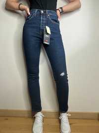 Nowe granatowe kultowe spodnie jeansowe Levi’s 501 Original W26L30