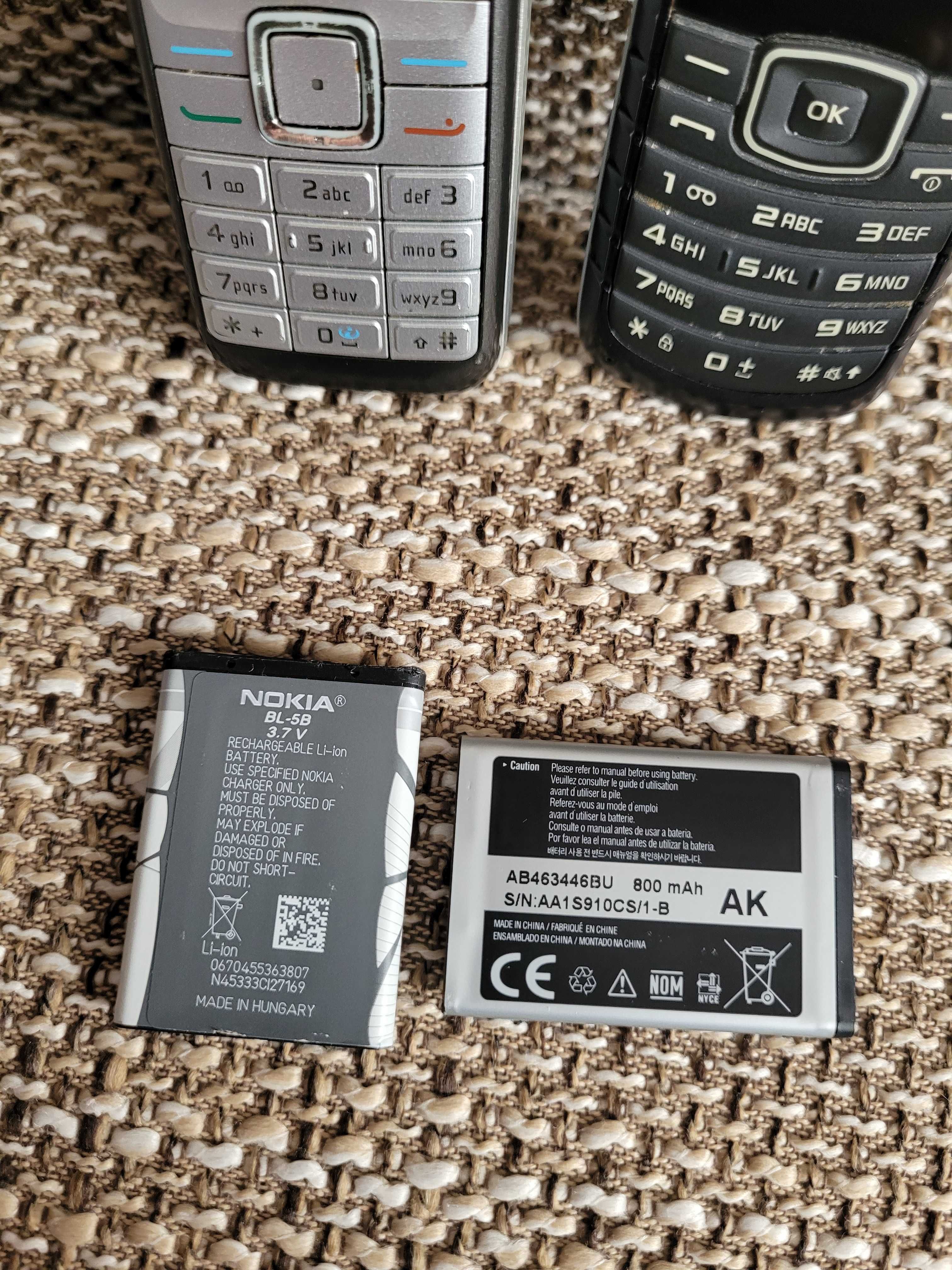 Telefony: NOKIA 6070 i SAMSUNG GT-E1080 – w zestawie!