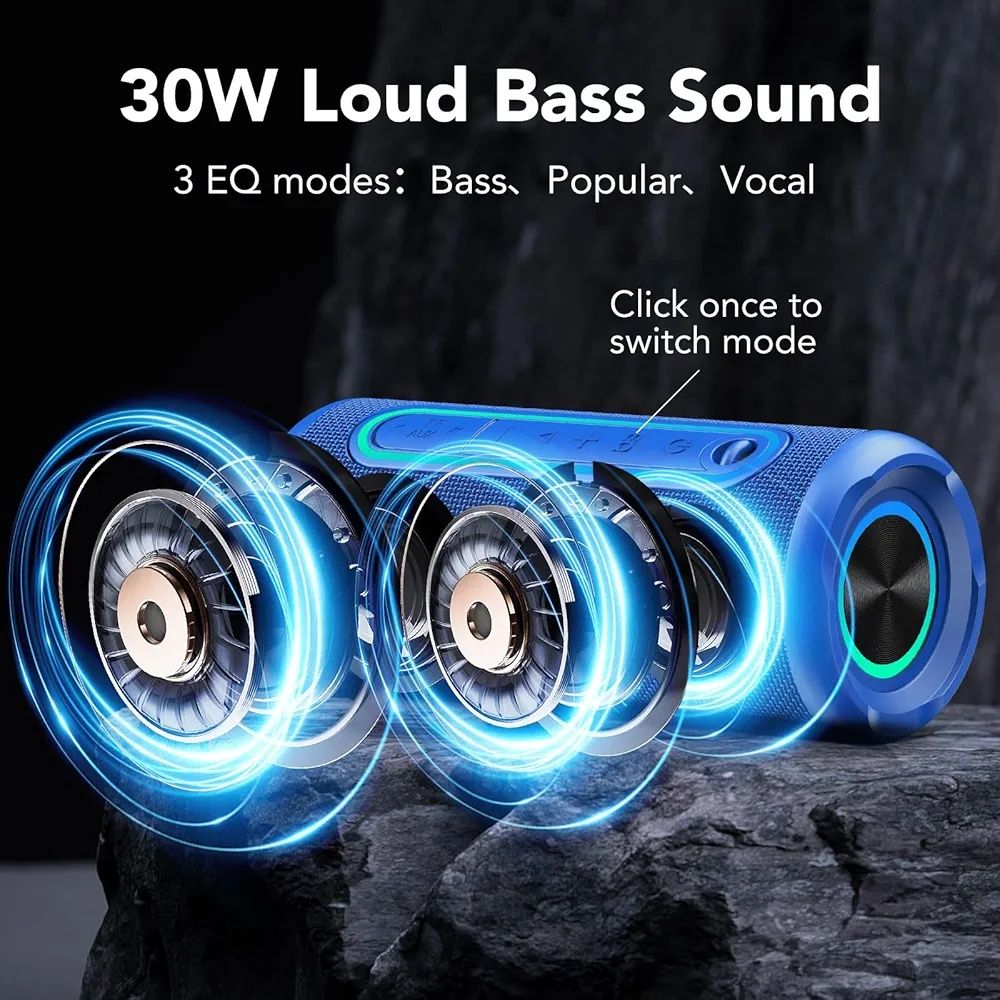 [Novo!] Coluna Bluetooth 30W IPX7 e Luzes RGB