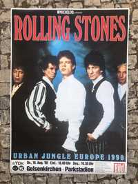 Rolling Stones - cartaz original de 1990 - Tour Urban Jungle