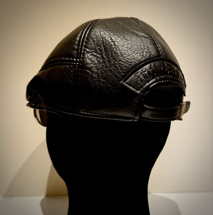 Czapka z daszkiem skórzana kaszkiet