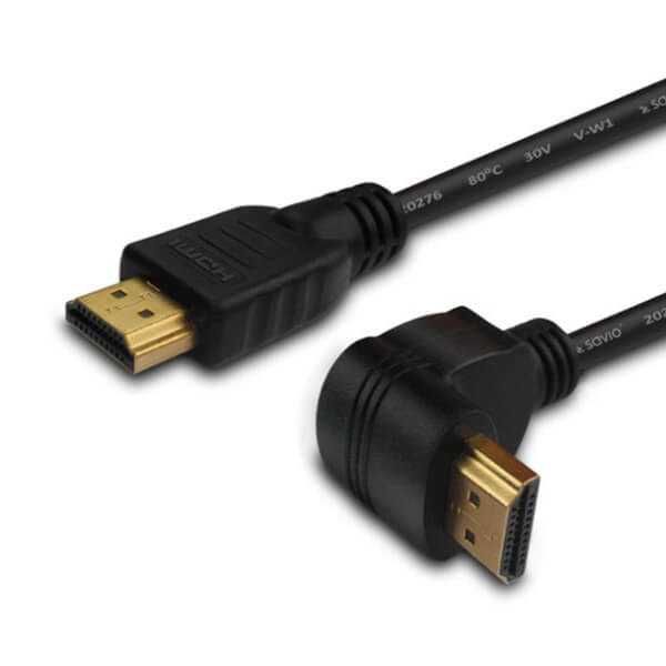 Kabel HDMI 2.0 Elmak Savio CL-109 3m z Ethernetem kątowy