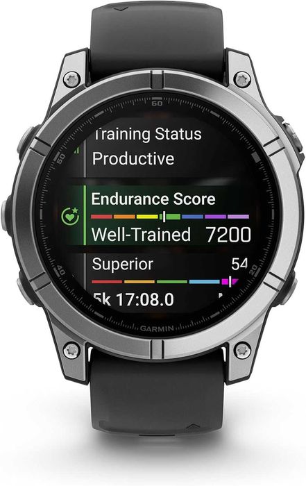 Garmin Fenix E 47mm AMOLED Stainless Steel with Black Silicone Band