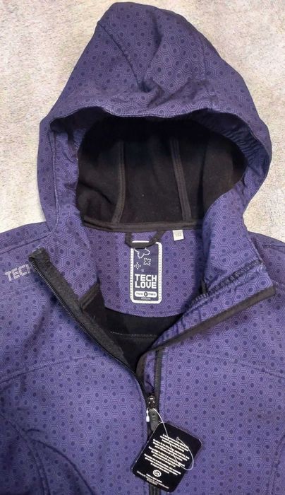 Nowa kurtka softshell z kapturem C&A TechLove EU 152 fioletowa