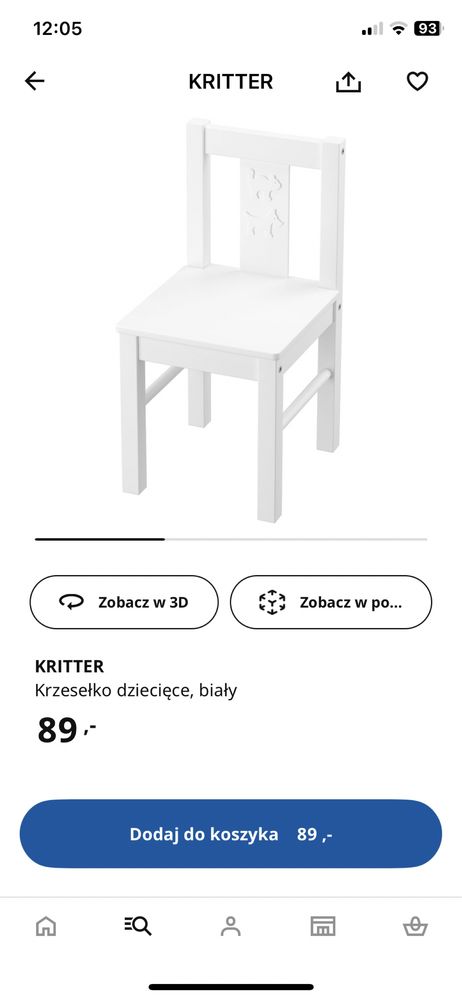 Stolik, biurko dla dziecka Sundvik Ikea razem z krzesełkiem