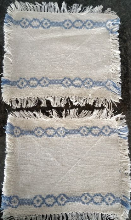 Portes incluídos-Naperons/Bases de copos e Pano tab. bordado Madeira