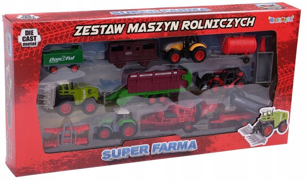 Zestaw Farma 4X Traktor 8X Maszyn Kombajn Rolnicze