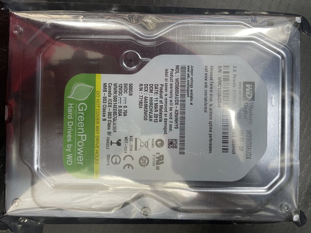 Винчестер HDD WD 500gb