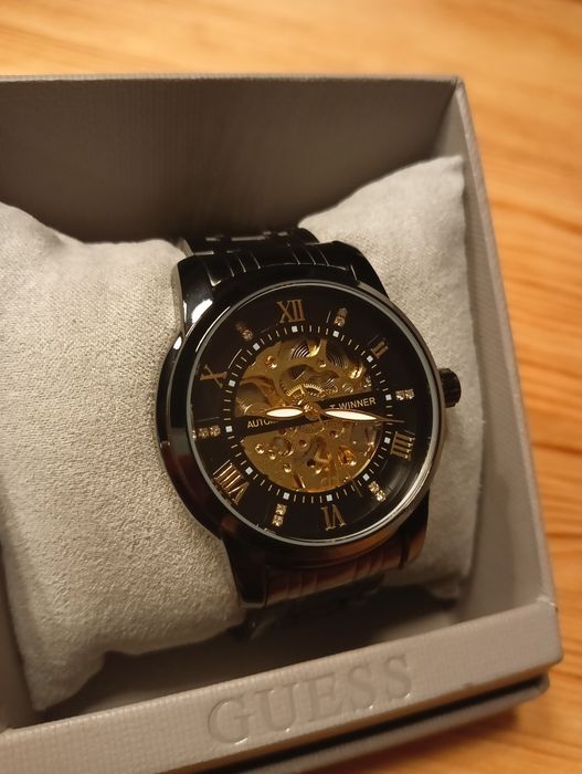 Luksusowy zegarek męski  Automatic Złoto & Czerń – Elegancja i Styl!