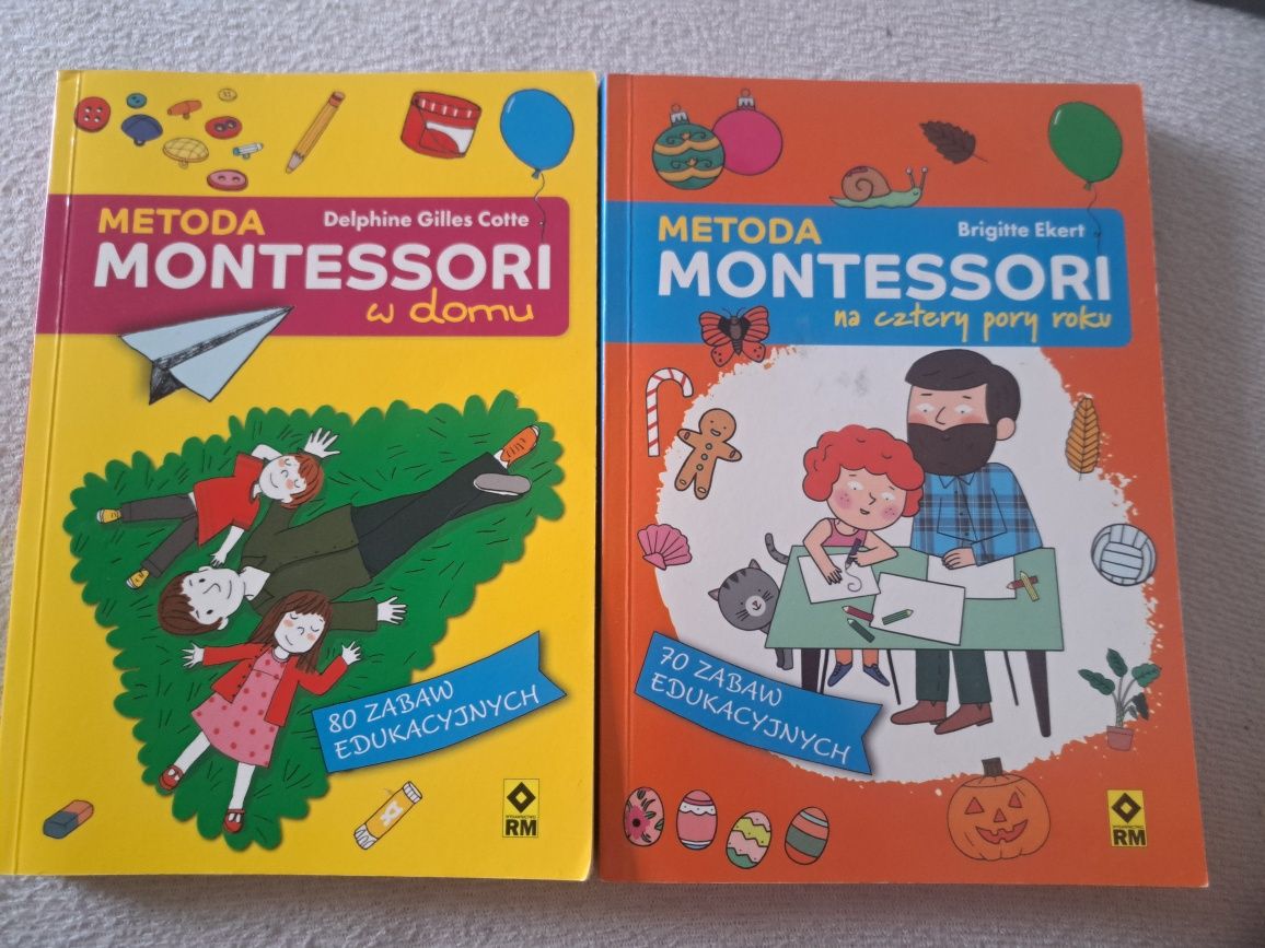 2 książki Metoda Montessori zabawy